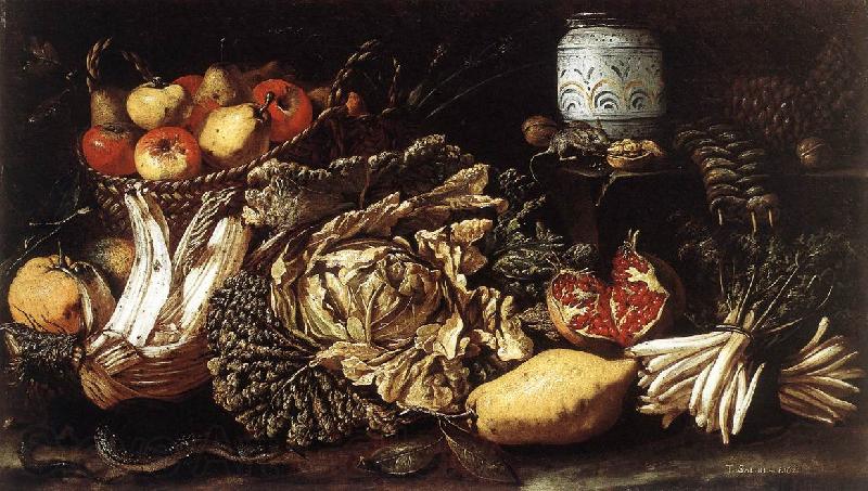 SALINI, Tommaso Still-life with Fruit, Vegetables and Animals f
